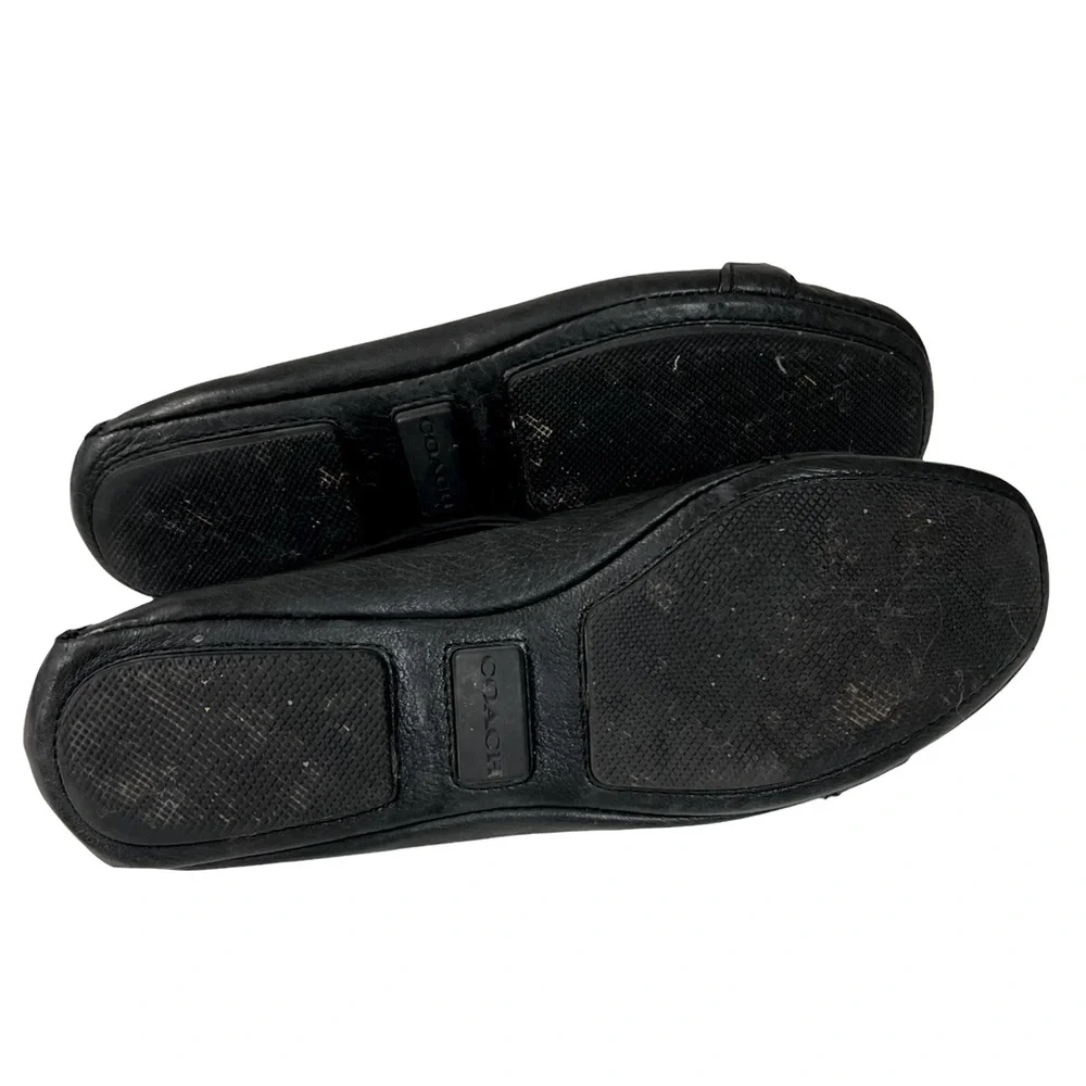 COACH vintage loafer Leather Black Slip On Flats - Picture 7 of 14
